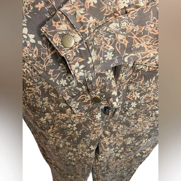 NWT Free People Lennox Printed Jumpsuit Cappuccino Combo Size Small